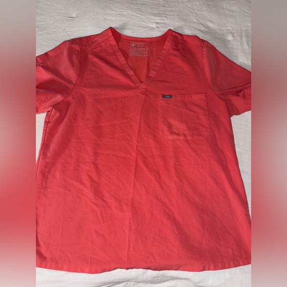 FIGS *LIMITED EDITION* Hot Coral Catarina Scrub Top XXL - Picture 4 of 8